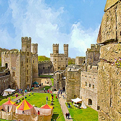  Caernarfon castle fair Wales
